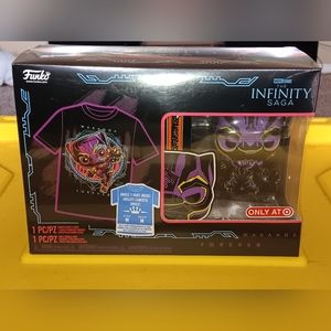 Funko POP! Marvel : Collectors box Blacklight  Black Panther & Tee zise (M) NEW